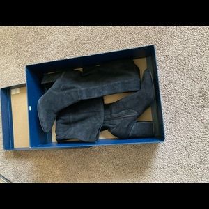 Cole Haan Over the Knee Black Suede Boot